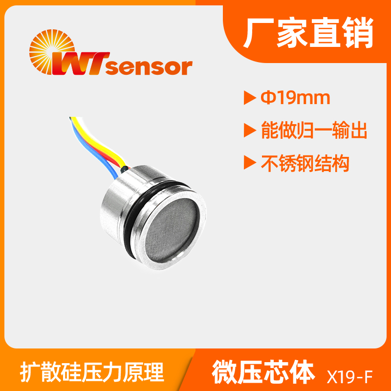 X19-F(Φ19×14mm)硅压阻式压力芯体 X19-F(Φ19×14mm)硅压阻式压力芯体